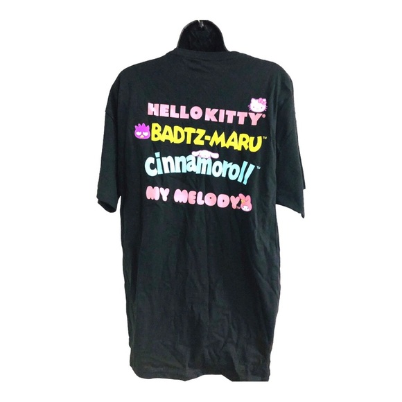 Hello Kitty black relaxed front back graphic print fit t-shirt size small‎ new - Picture 11 of 15